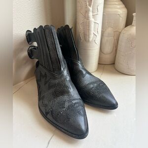New Free People Isabelle Western Mules sz 38 Ret $190